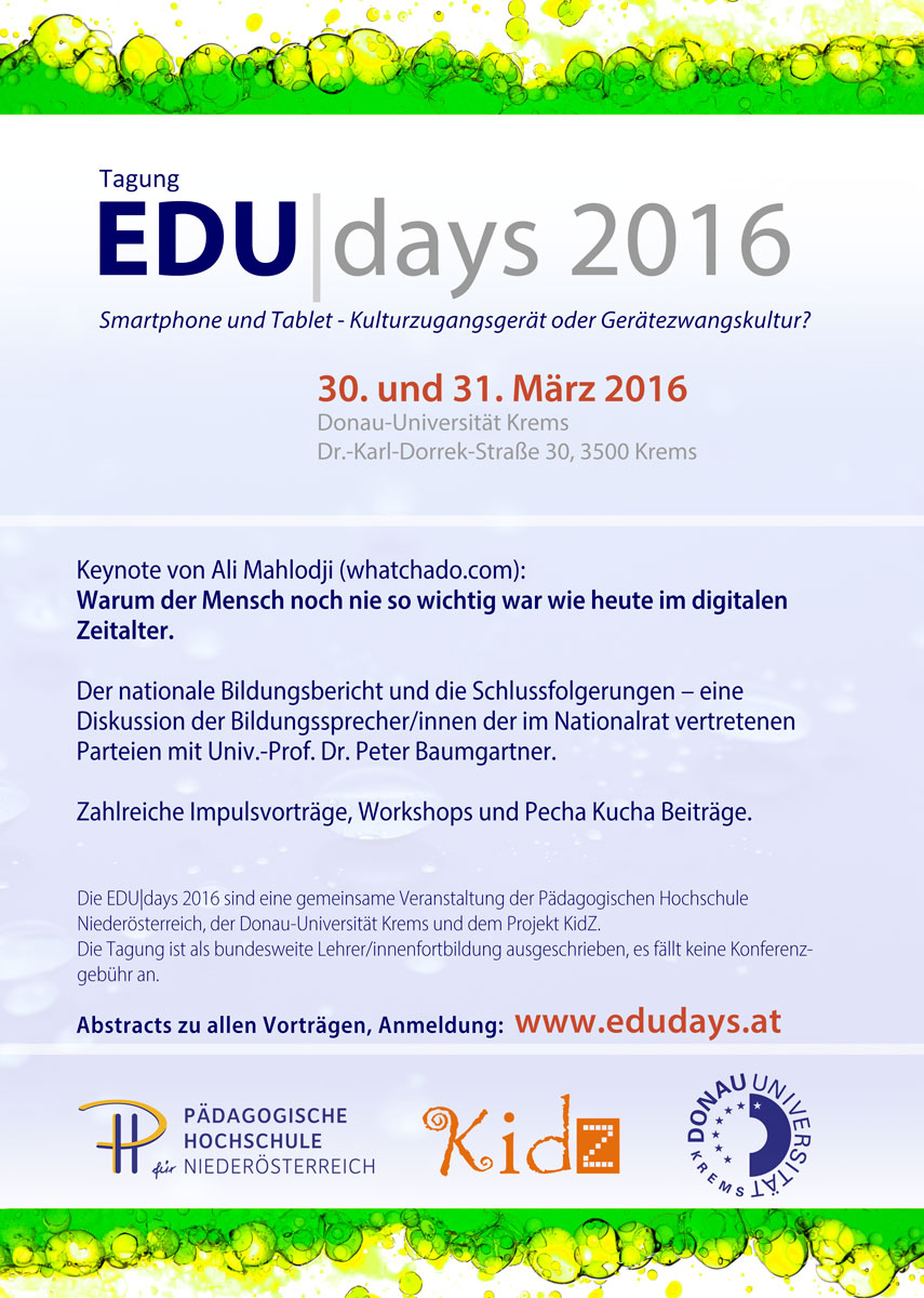 EDU|days: JETZT anmelden!